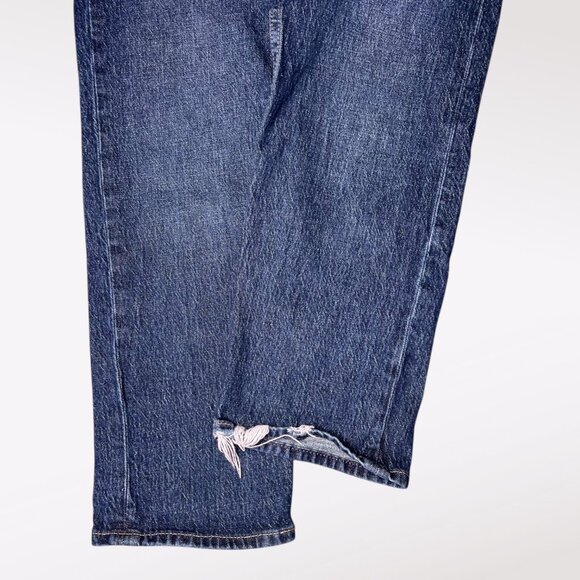 GAP Cheeky Straight High Rise Dark Wash Button Fly Jeans Petite Size 27 - Picture 5 of 7